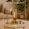 Настольный биокамин Свеча, золотой фото 2