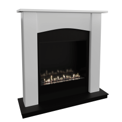 Биокамин в портале Firezo Baltimore Слоновая кость, черный, стандарт